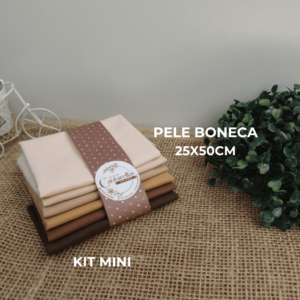 KIT MINI PELE BONECA - 6 CORTES (25 X 50 CM CADA)