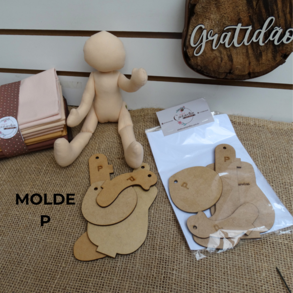 MOLDE EM MDF CORPINHO BONECA TRIO P M G - Image 3