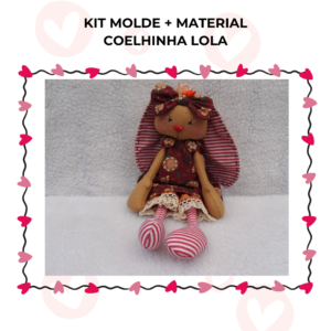 KIT MOLDE + MATERIAL COELHINHA LOLA